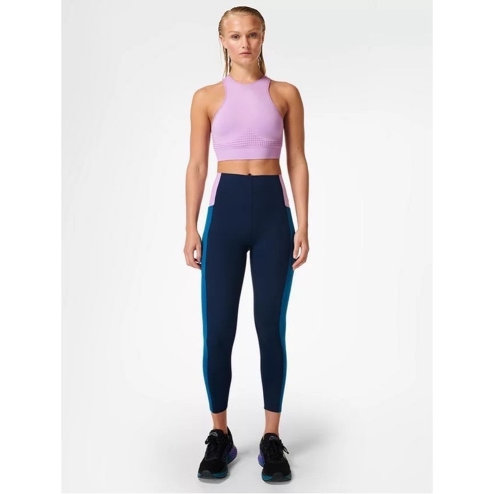 Sweaty Betty Dark Blue and Aqua Leggings